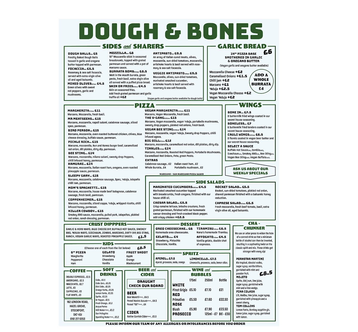 Menu Dough And Bones-1