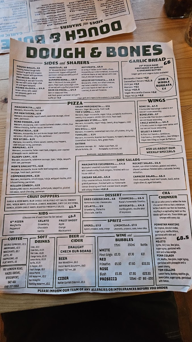 Menu Dough And Bones-2